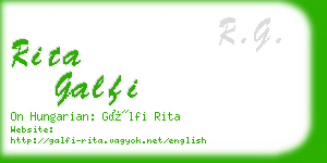 rita galfi business card